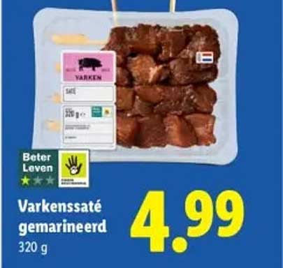Varkenssaté gemarineerd 320 g