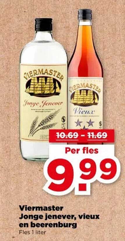 Viermaster Jonge jenever, vieux en beerenburg