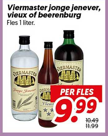 Viermaster jonge jenever, vieux of beerenburg