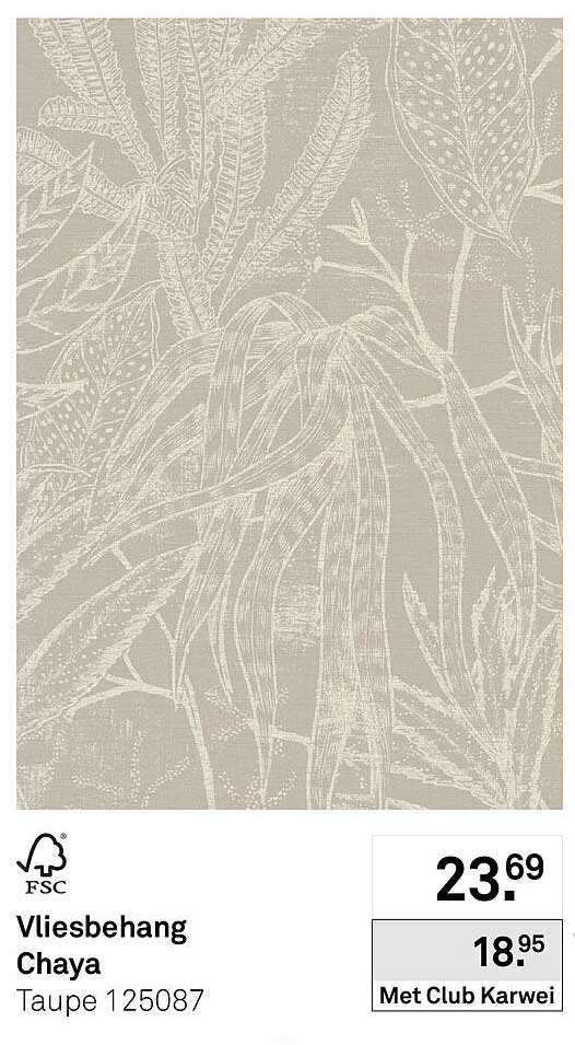 Vliesbehang Chaya Taupe 125087