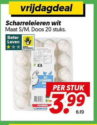 vrijdagdeal Scharreleieren wit