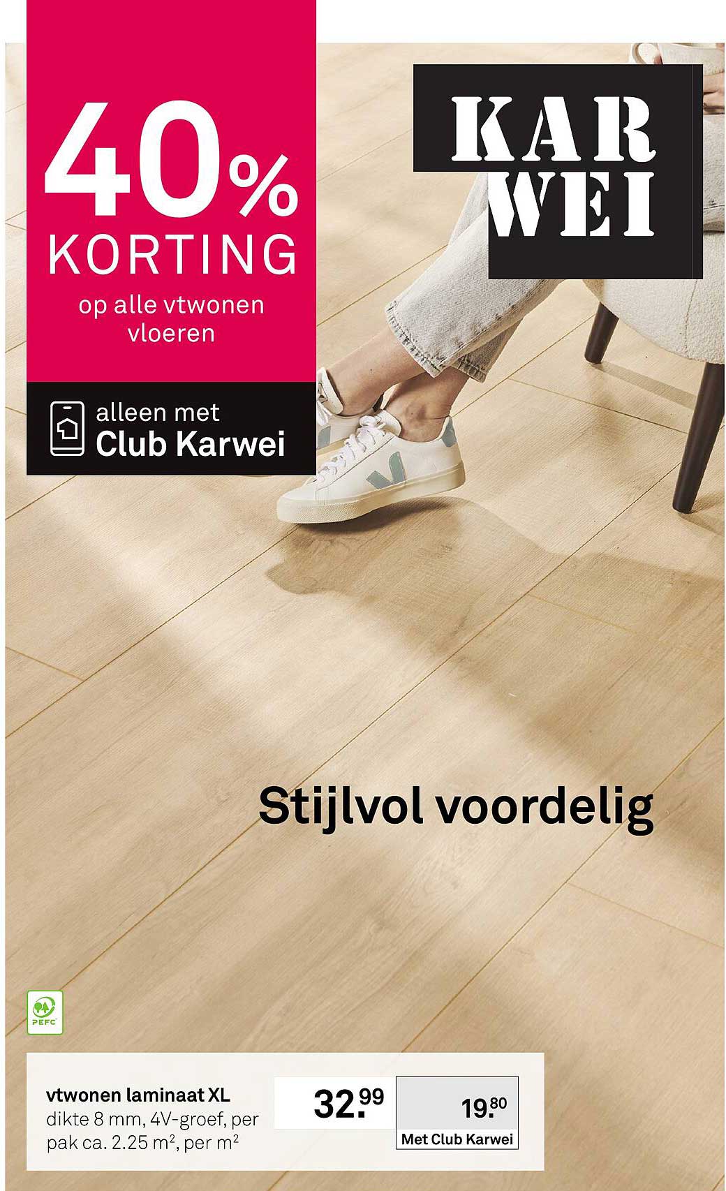 vtwonen laminaat XL 40% KORTING op alle vtwonen vloeren alleen met Club Karwei