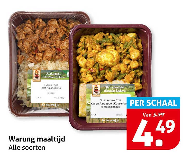 Warung maaltijd Alle soorten