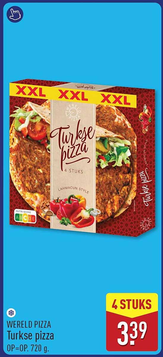 Wereld pizza Turkse pizza 4 stuks