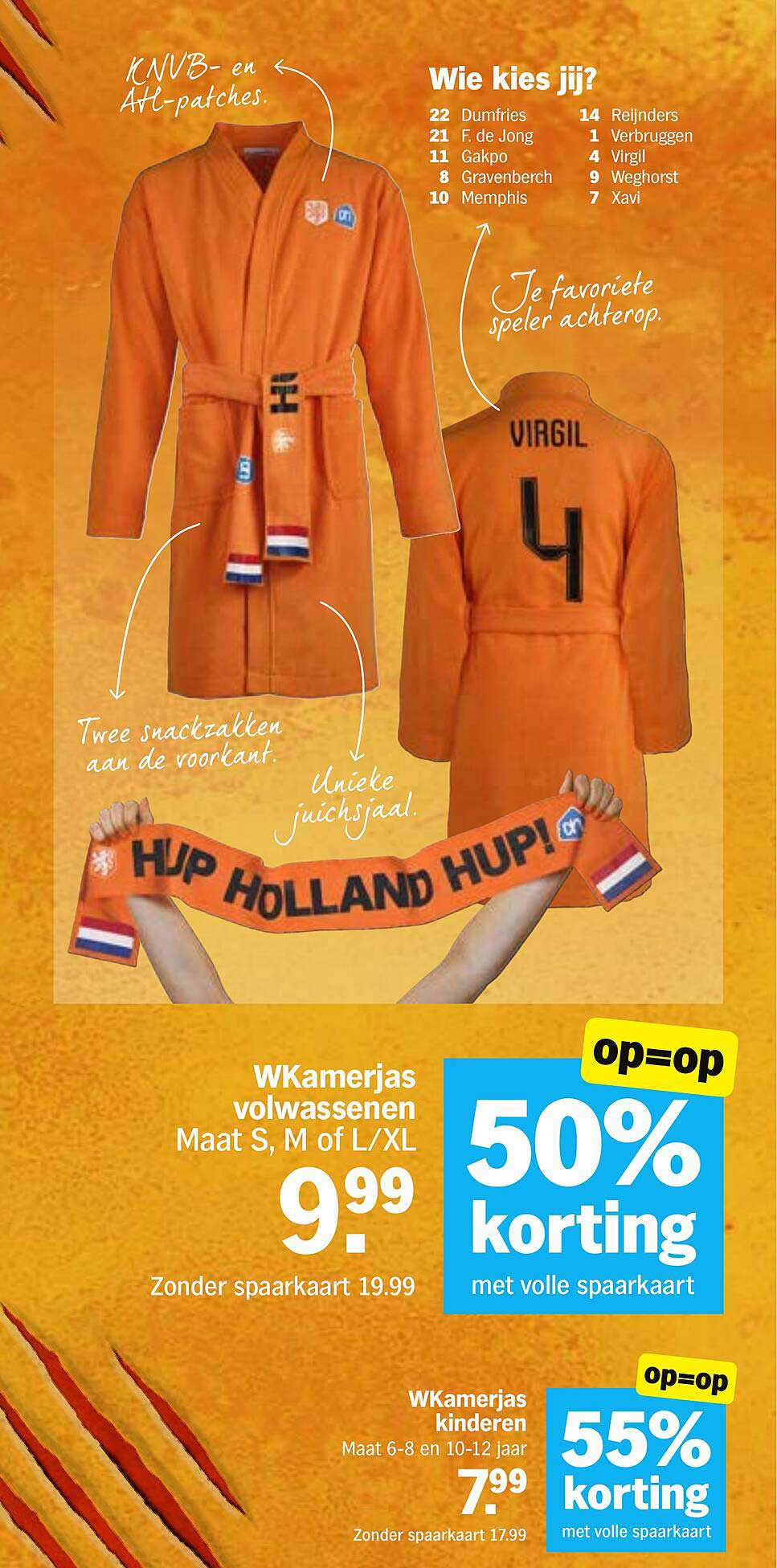 WKamerjas volwassenen Maat S, M of L/XL