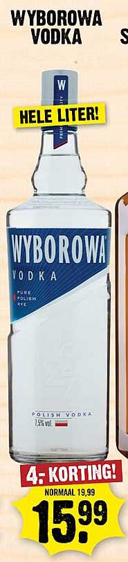 WYBOROWA VODKA HELE LITER!