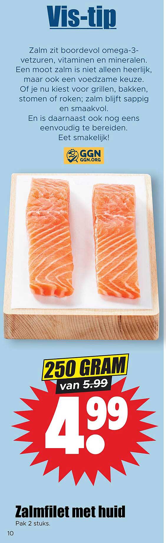 Zalmfilet met huid