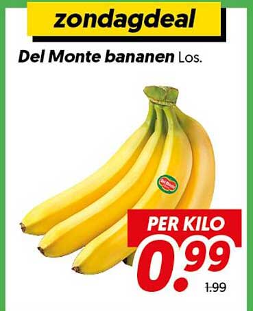 zondagdeal Del Monte bananen Los.