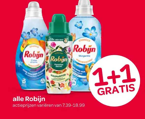 alle Robijn 1+1 GRATIS
