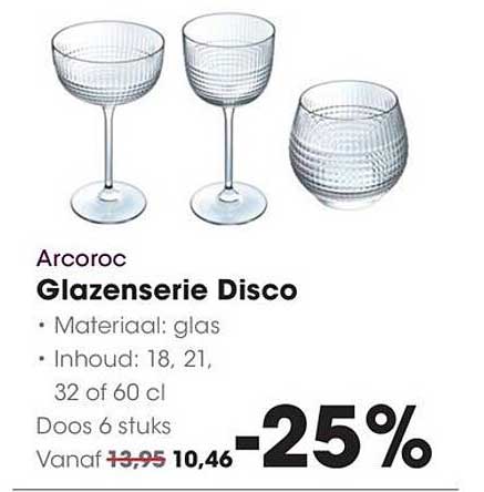 Arcoroc Glazensetie Disco -25%