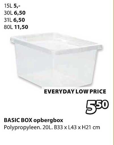 BASIC BOX opbergbok