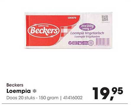 Beckers Loempia Vegetarisch