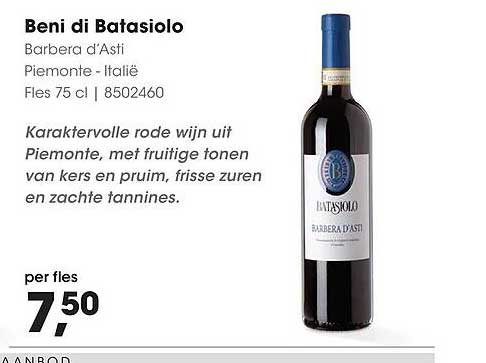 Beni di Batasiolo Barbera d’Asti Piemonte - Italië Fles 75 cl | 8502460