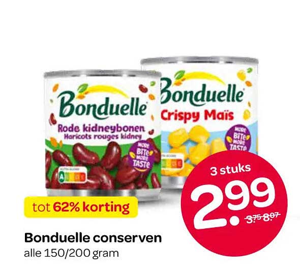 Bonduelle conserven alle 150/200 gram