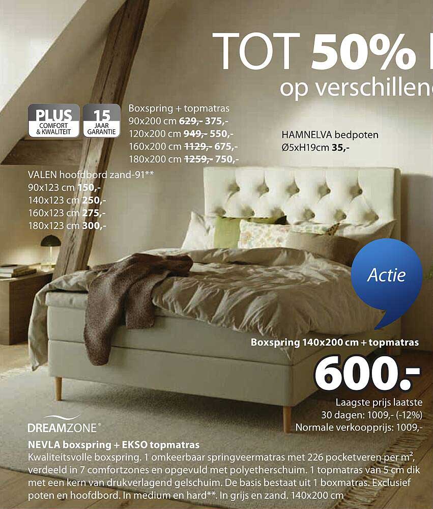 Boxspring 140x200 cm + topmatras