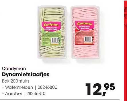 Candyman Dynamietstaafjes Bak 200 stuks