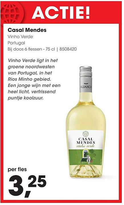 Casal Mendes Vinho Verde Portugal Bij doos 6 flessen - 75 cl | 8508420