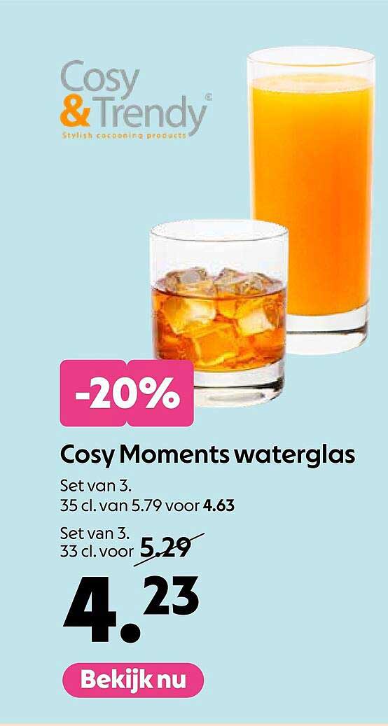 Cosy Moments waterglas -20%