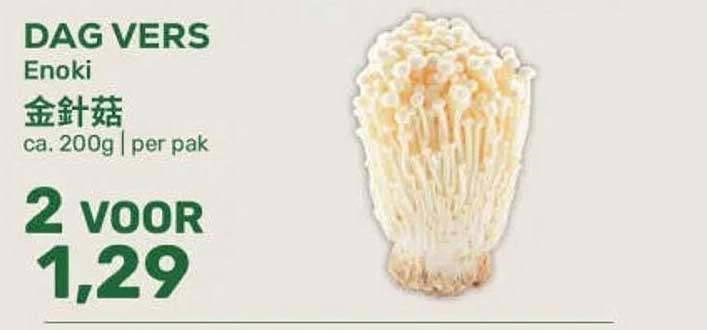 DAG VERS Enoki ca. 200g | per pak 2 VOOR 1,29