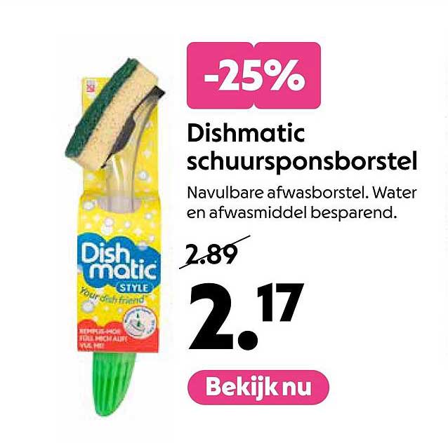 Dishmatic schuursponsborstel -25%