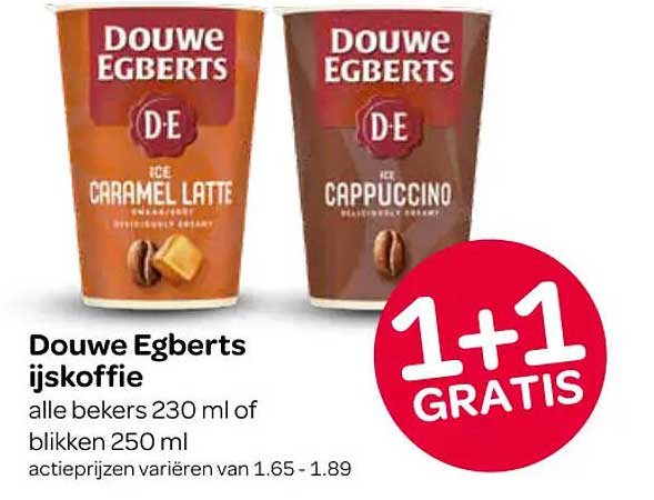 Douwe Egberts ijskoffie 1+1 GRATIS