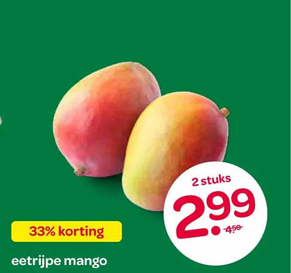 eetrijpe mango 2 stuks