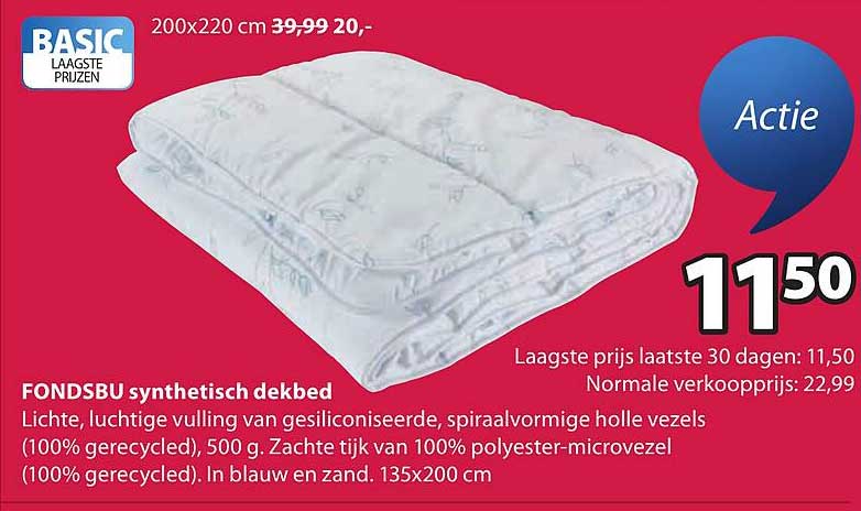 FONDSBU synthetisch dekbed