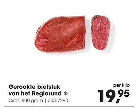 Gerookte biefstuk van het Regiorund