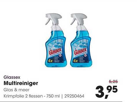 Glassex Multreiniger Glas & meer Krimpfolie 2 flessen - 750 ml | 29250464