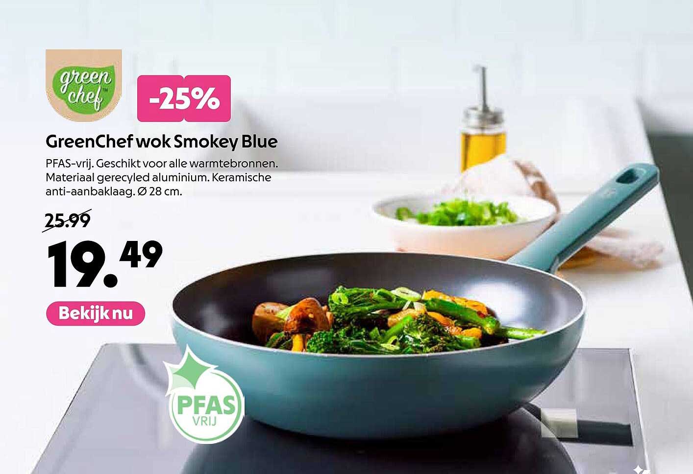 GreenChef wok Smokey Blue