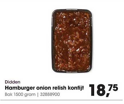 Hamburger onion relish konfit
