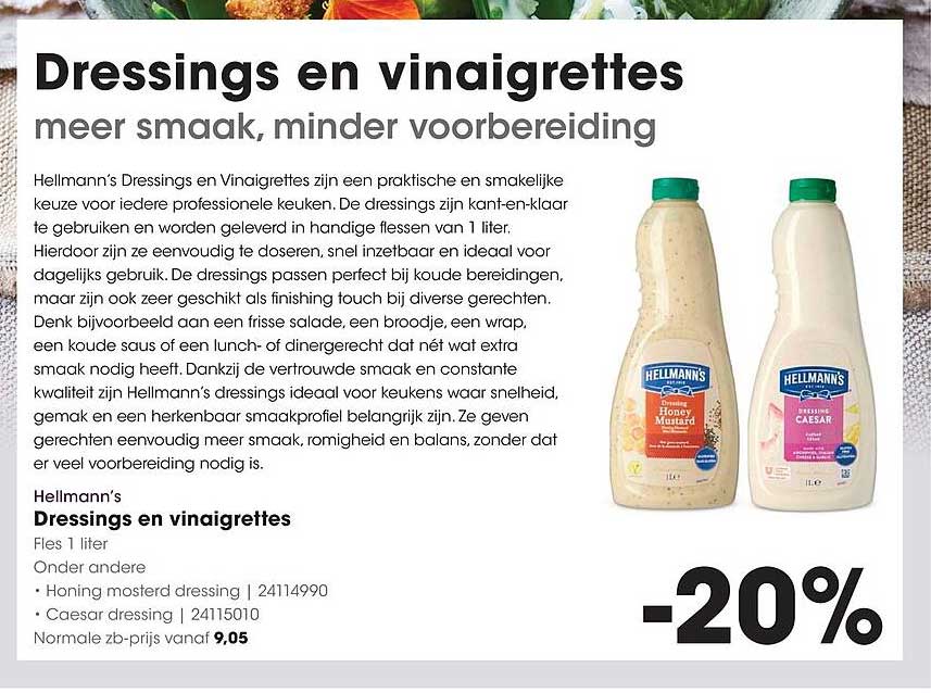 Hellmann's Dressings en vinaigrettes