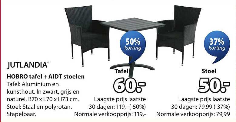 HOBRO tafel + AIDT stoelen