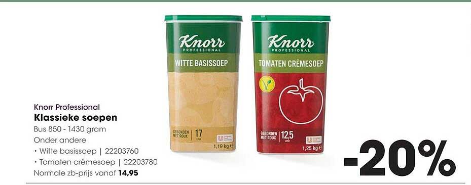 Knorr Professional Klassieke soepen -20%