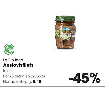 La Bio Idea Ansjovisfilets