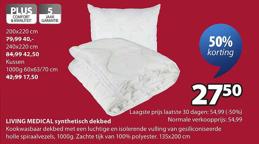 LIVING MEDICAL synthetisch dekbed