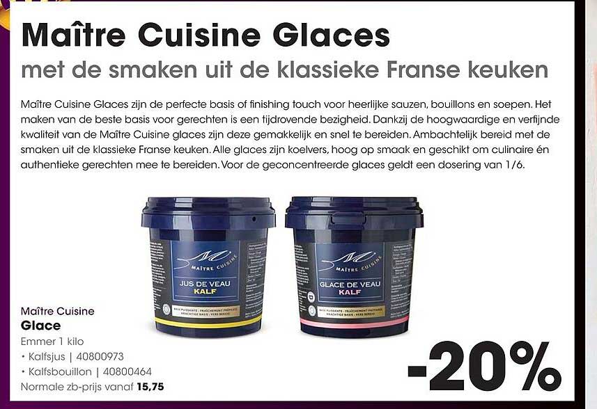 Maître Cuisine Glace Emmer 1 kilo