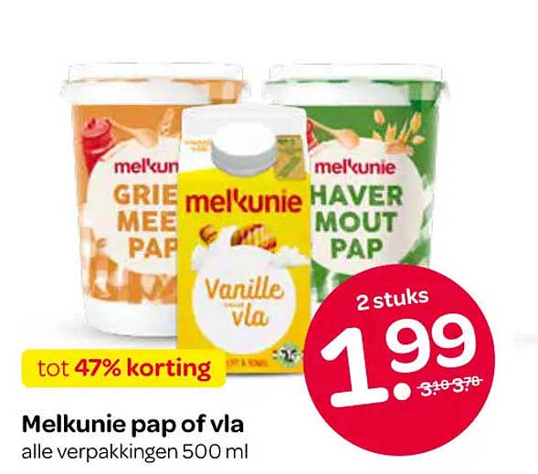 Melkunie pap of vla