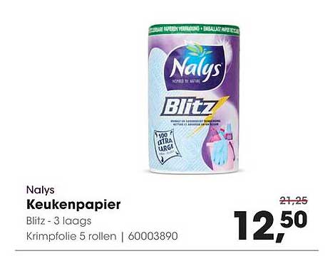 Nalys Keukenpapier Blitz - 3 laags