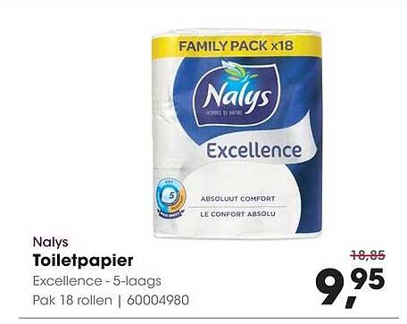 Nalys Toiletpapier Excellence - 5-laags