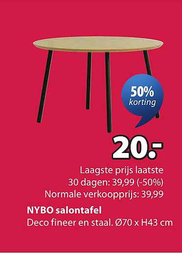 NYBO salontafel 50% korting