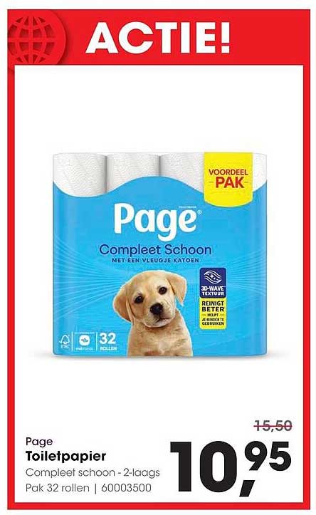 Page Toiletpapier Compleet schoon - 2-laags Pak 32 rollen | 60003500