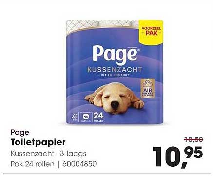 Page Toiletpapier Kussenzacht - 3-laags Pak 24 rollen | 60004850