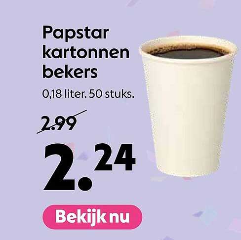 Papstar kartonnen bekers