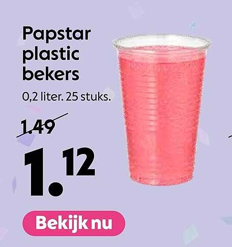 Papstar plastic bekers