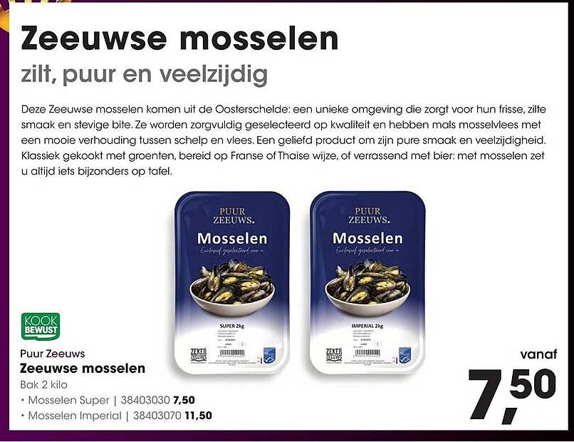 Puur Zeeuws Zeeuwse mosselen