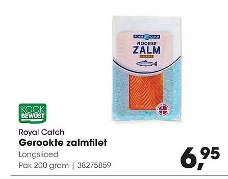 Royal Catch Gerookte zalmfilet Longsliced