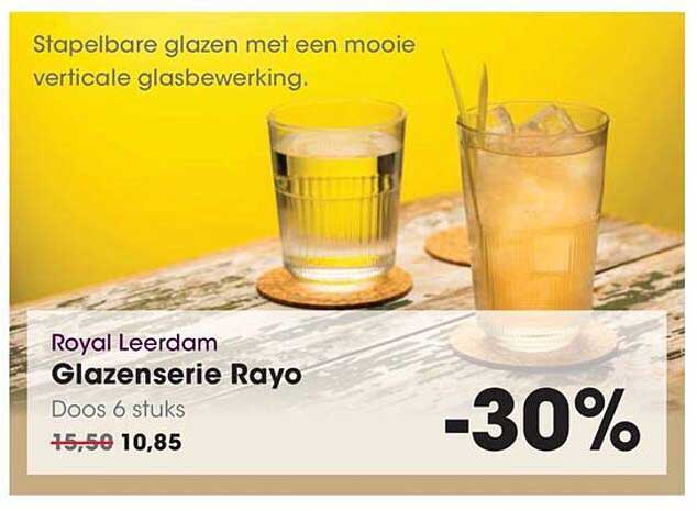 Royal Leerdam Glazenset Rayo -30%