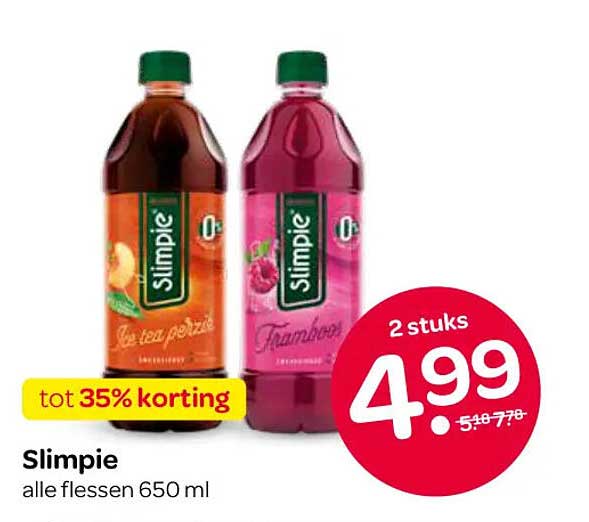 Slimpie alle flessen 650 ml tot 35% korting