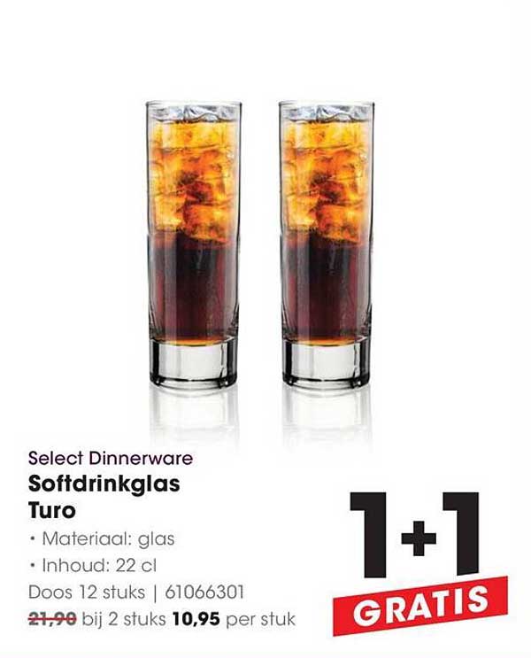 Softdrinkglas Turo 1+1 GRATIS